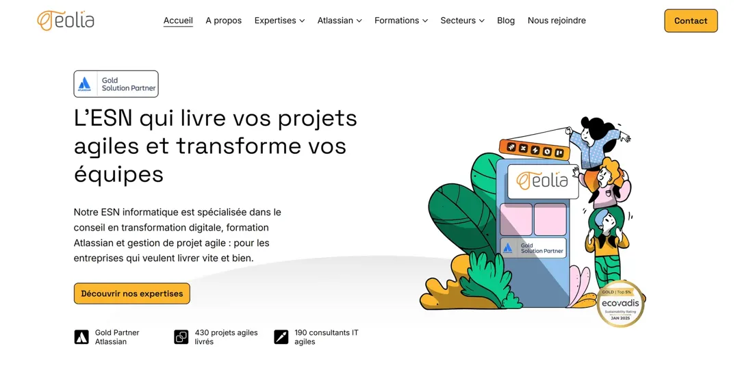 Site internet Teolia, réalisation d’Alexandre Cottret